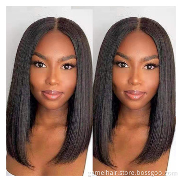 Cheap Raw Indian Virgin Human Hair Hd Full Lace Forntal Bob Wigs Natural Human Hair Transparent Lace Front Wig 12a Wholesale